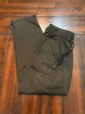 Women's Casual Black Drawstring Pants for Lounging, Workout, Work — Size XL
